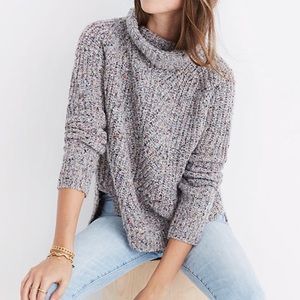 Madewell Confetti Ribbed Turtleneck Sweater